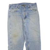 CARHARTT Mens Regular Fit Blue Denim Jeans W36 L30 Casual Cotton Blend Zip