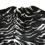 SKYLINE Womens Black & White Zebra Print Jacket S Polyester Blend Faux Fur
