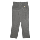 CARHARTT Mens Cotton Blend Grey Relaxed Straight Trousers W34 L31 Casual