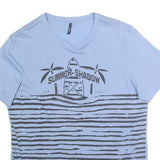BAKERS Mens Blue Summer Shadow Graphic T-Shirt XL Short Sleeve Round Neck Casual