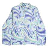 ALFRED DUNNER Womens Blue & Green Polyester Zip Jacket S Printed Pattern