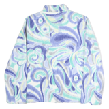 ALFRED DUNNER Womens Blue & Green Polyester Zip Jacket S Printed Pattern