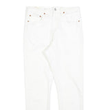 LEVI'S 501S Womens Slim White Denim Jeans Button W28 L28 Classic Cotton