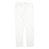 LEVI'S 501S Womens Slim White Denim Jeans Button W28 L28 Classic Cotton