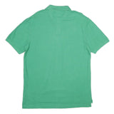 CHAPS Mens Green Short Sleeve Plain L Cotton Polo Shirt Classic Fit Casual