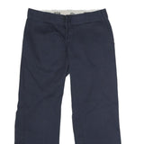 DICKIES Womens Navy Classic Straight Trousers W32 L28 Workwear Zip Closure