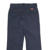 DICKIES Womens Navy Classic Straight Trousers W32 L28 Workwear Zip Closure