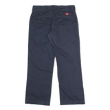 DICKIES Womens Navy Classic Straight Trousers W32 L28 Workwear Zip Closure