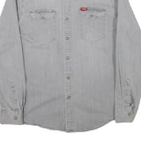 WRANGLER Mens Grey Shirt M Cotton Blend Casual Button-Up Classic Western