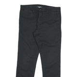 CARHARTT Mens Cotton Blend Black Regular Fit Straight Leg Trousers W33 L32