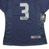 NFL Womens Blue & Green Wilson Jersey XL Short Sleeve V-Neck American Football