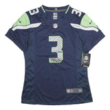 NFL Womens Blue & Green Wilson Jersey XL Short Sleeve V-Neck American Football