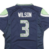 NFL Womens Blue & Green Wilson Jersey XL Short Sleeve V-Neck American Football