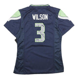 NFL Womens Blue & Green Wilson Jersey XL Short Sleeve V-Neck American Football