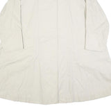 BURBERRY Womens Cream Cotton Coat UK 10 Plain Button Closure Classic Fit