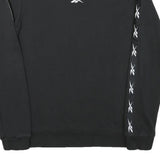 REEBOK Mens Black S Sweatshirt Crew Neck Cotton Blend Comfortable Casual
