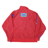 Womens Red Turquoise & Purple Synthetic Zip Jacket M Athletic Outdoor Plain