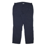 EP Mens Polyester Blend Navy Regular Fit Straight Leg Trousers W38 L32 Zip