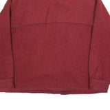 EDDIE BAUER Mens Red Wool Blend Shirt L Long Sleeve Button Closure Classic Fit