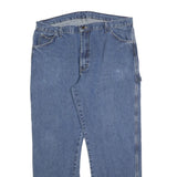 DICKIES Mens Blue Regular Fit Carpenter Denim Jeans W40 L32 Workwear Zip Closure