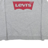 LEVI'S Mens Grey Crew Neck M Cotton Blend Sweatshirt Pullover Casual Logo