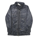 REEBOK Womens Black Nylon Zip Jacket M Lightweight Outdoor Activewear