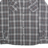 WRANGLER Mens Grey Brown & Blue Plaid Shirt XL Western Cotton Casual Workwear