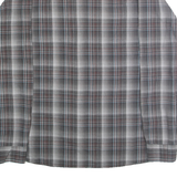 WRANGLER Mens Grey Brown & Blue Plaid Shirt XL Western Cotton Casual Workwear