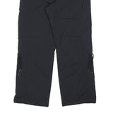 H&M Womens Polyester Blend Black Relaxed Cargo Trousers W32 L30 Zip Pocket