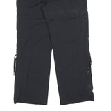 H&M Womens Polyester Blend Black Relaxed Cargo Trousers W32 L30 Zip Pocket