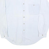VINCI Mens White Casual Shirt M Cotton Blend Button Down Long Sleeve