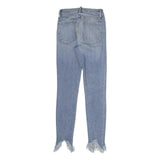 FRAME Womens Jeans Blue Slim Skinny Denim Medium W25 L25 Frayed Hem
