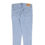 LEVI'S 711 Womens Jeans Blue Slim Skinny Denim Light W28 L32 Cotton Blend Zip