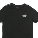 PUMA Mens Black Graphic T-Shirt M Short Sleeve Crew Neck Logo Print