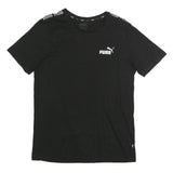 PUMA Mens Black Graphic T-Shirt M Short Sleeve Crew Neck Logo Print