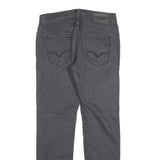 GUESS Mens Slim Grey Denim Jeans W33 L31 Stylish Cotton Blend Zip Closure