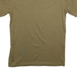 Mens Olive Plain Cotton Blend T-Shirt M Short Sleeve Crew Neck Basic Casual