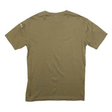 Mens Olive Plain Cotton Blend T-Shirt M Short Sleeve Crew Neck Basic Casual