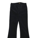 LEE Womens Cotton Blend Black Regular Flared Trousers W27 L30 Stylish Comfort