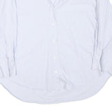 ZARA Womens Blue & White Striped Shirt S Cotton Blend Casual Long Sleeve