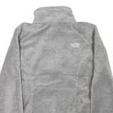 THE NORTH FACE Womens Grey Fleece Jacket S Polyester Blend Zip Up Soft Warm
