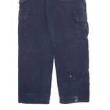 CARHARTT Mens Relaxed Blue Cargo Workwear Cotton Blend Trousers W32 L28