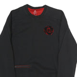ADIDAS Mens Black & Red Logo Crew Neck S Sweatshirt Pullover Sportswear