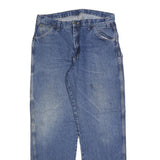 DICKIES Mens Relaxed Blue Denim Jeans W36 L34 Workwear Zip Closure