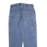 DICKIES Mens Relaxed Blue Denim Jeans W36 L34 Workwear Zip Closure
