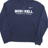 NIKE Womens Navy Blue Bushnell Track & Field Hoodie M Cotton Blend Casual