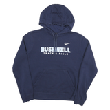 NIKE Womens Navy Blue Bushnell Track & Field Hoodie M Cotton Blend Casual