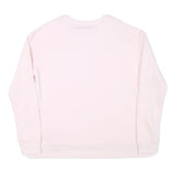Womens Pink Pullover Crew Neck Long Sleeve L Graphic Print Lightweight Casual