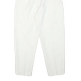 IMIGARIO Womens White Relaxed Trousers W24 L26 Polyester Blend Zip