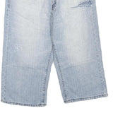 Mens Light Blue Denim Cotton Blend Casual Shorts M W32 Comfortable Fit